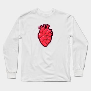 Anatomical heart red and pink Long Sleeve T-Shirt